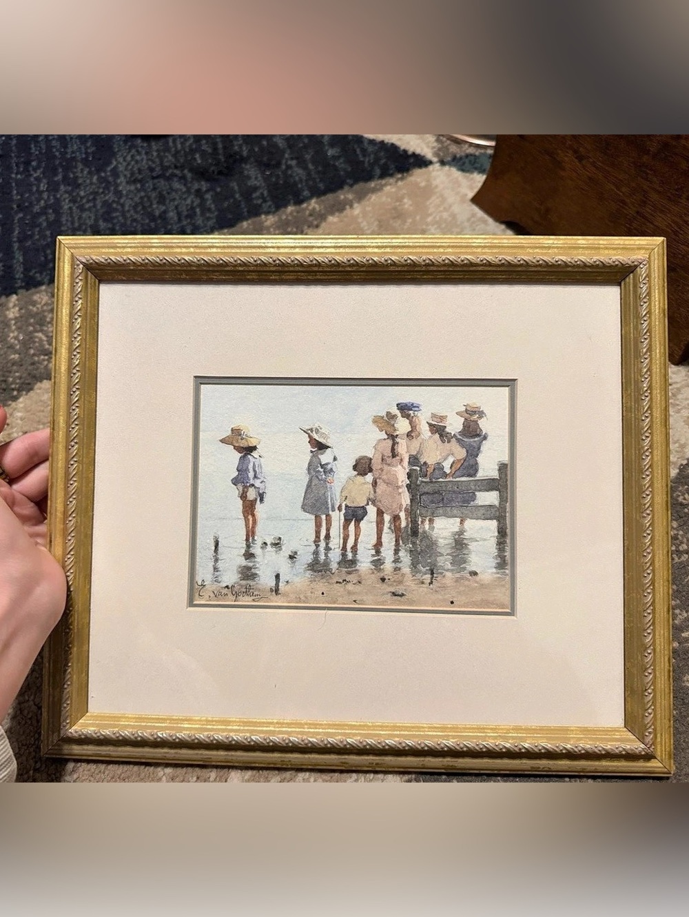 Vintage “breakwater” print